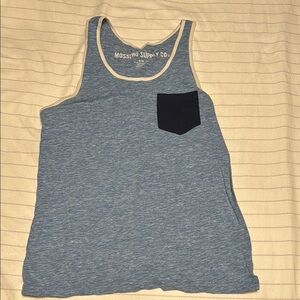 Mossimo Supply Co. Blue Tank Top with Pocket